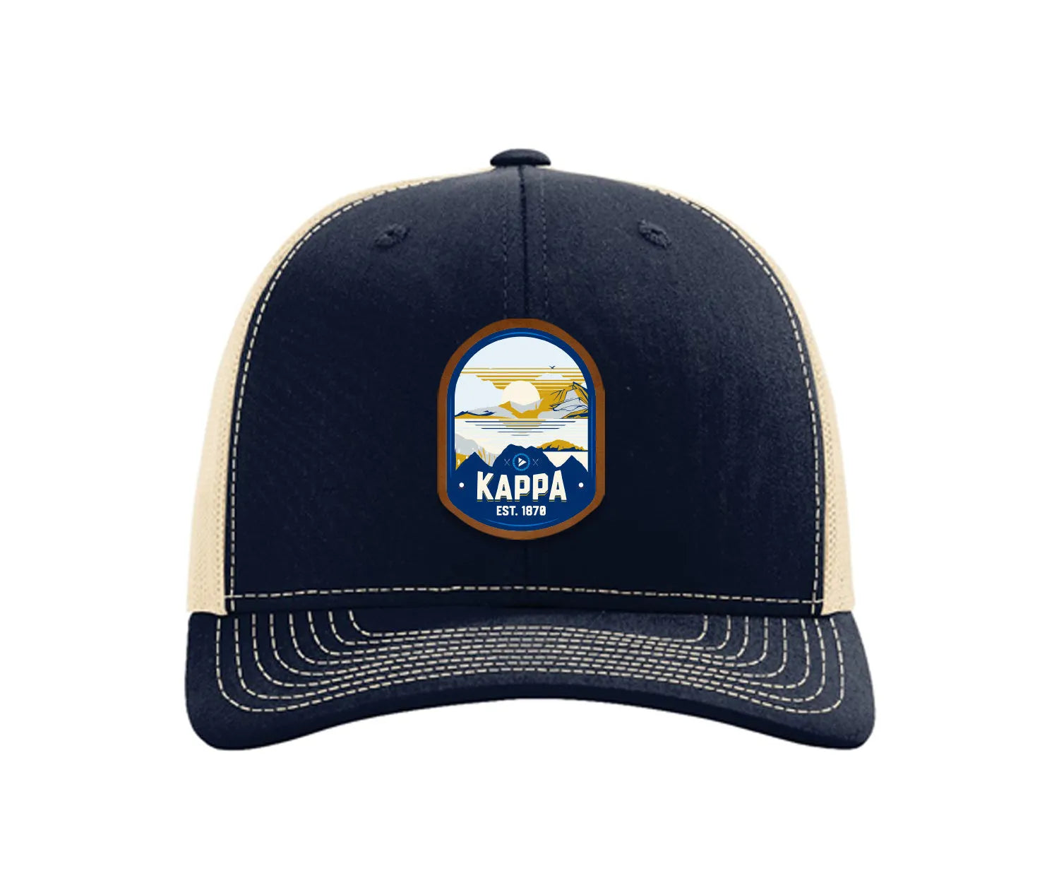Kappa Kappa Gamma Richardson 112 UV Print Leatherette Patch Trucker Hat - Ventura