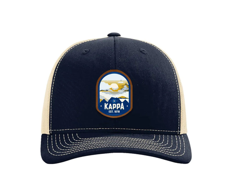Kappa Kappa Gamma Richardson 112 UV Print Leatherette Patch Trucker Hat - Ventura