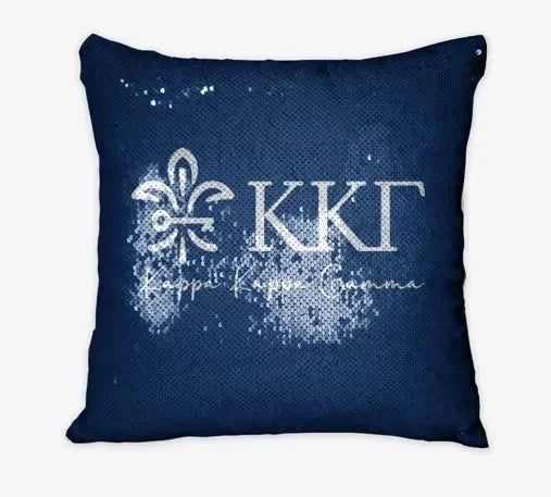 Kappa Kappa Gamma Sequin Pillow Cover