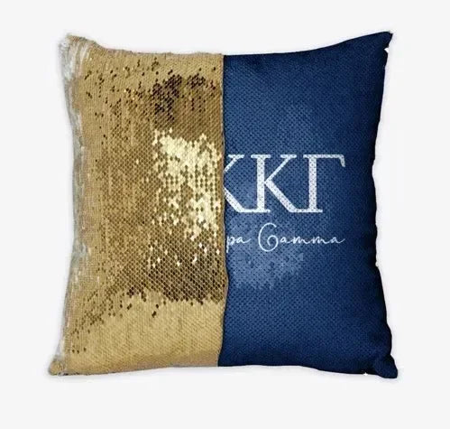 Kappa Kappa Gamma Sequin Pillow Cover