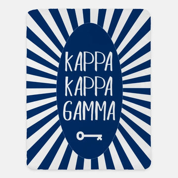 Kappa Kappa Gamma XL 60x80 Blanket - Blue Starburst