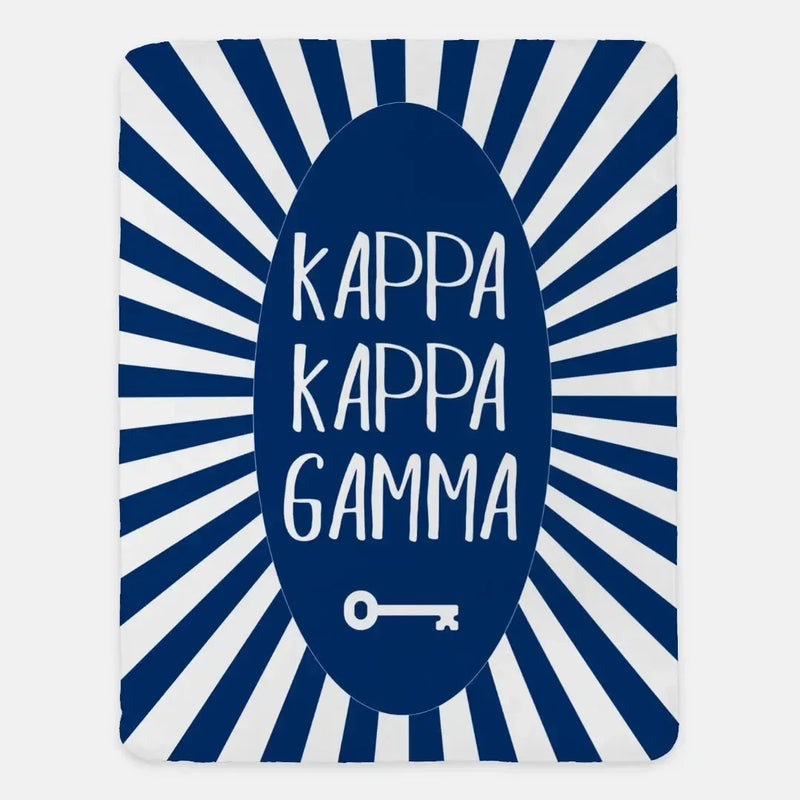 Kappa Kappa Gamma XL 60x80 Blanket - Blue Starburst