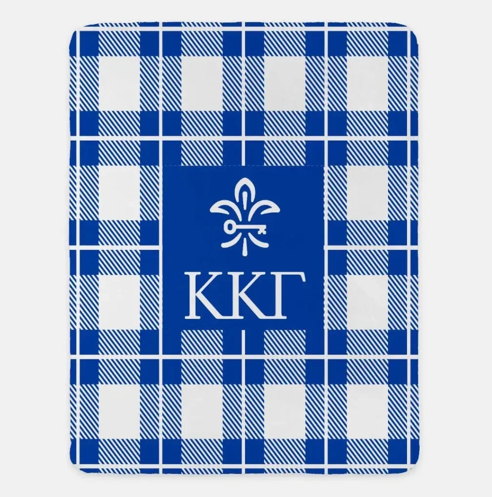 Kappa Kappa Gamma XL 60x80 Plaid Blanket