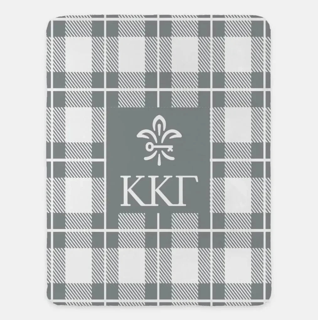 Kappa Kappa Gamma XL 60x80 Plaid Blanket
