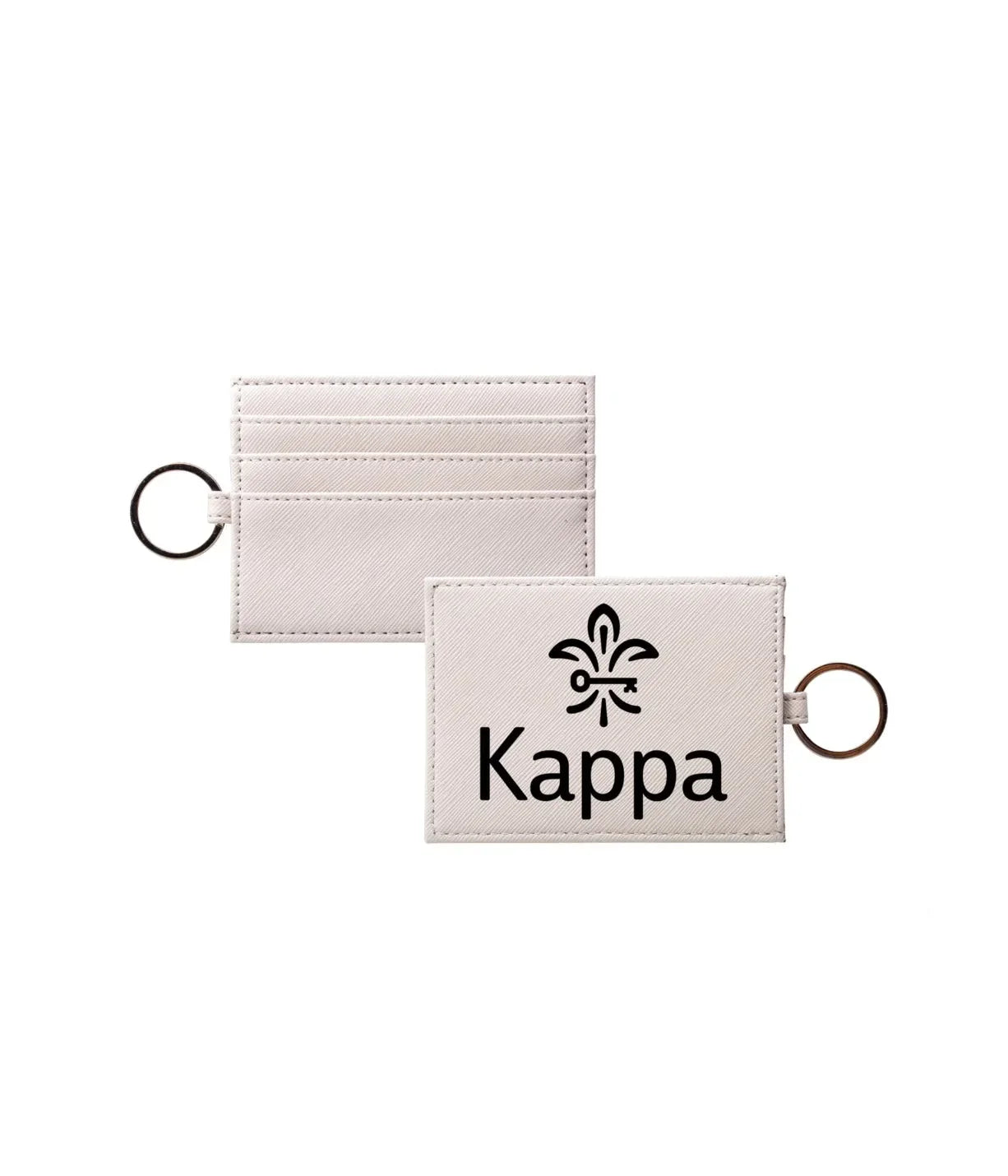 Kappa Vegan Saffiano Leather Keychain Card Holder