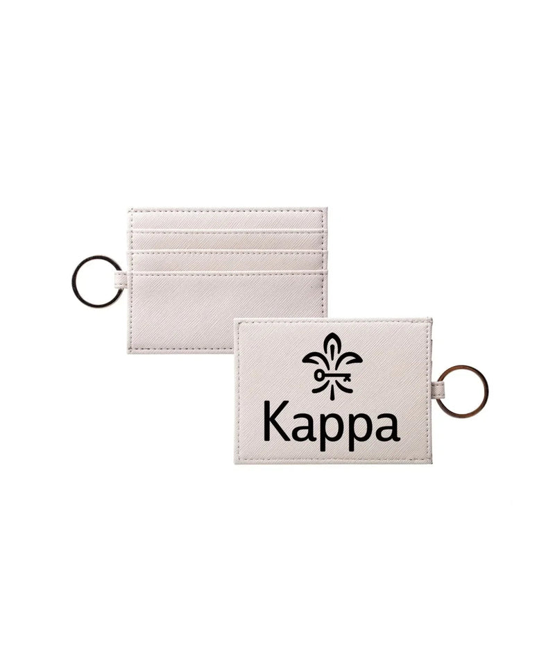 Kappa Vegan Saffiano Leather Keychain Card Holder