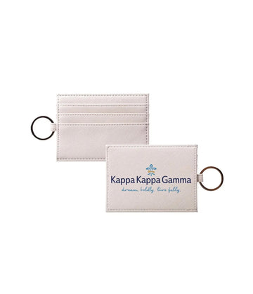 Kappa Vegan Saffiano Leather Keychain Card Holder - Traditional