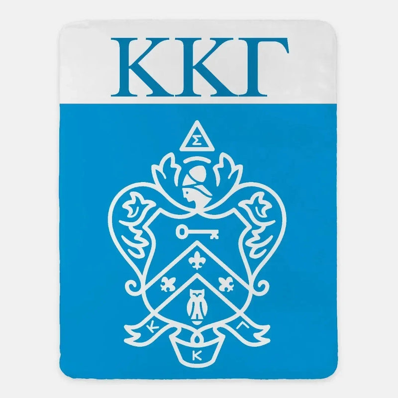 Kappa XL 60x80 Sherpa Blanket - Gamma Blue Wide Band Coat of Arms