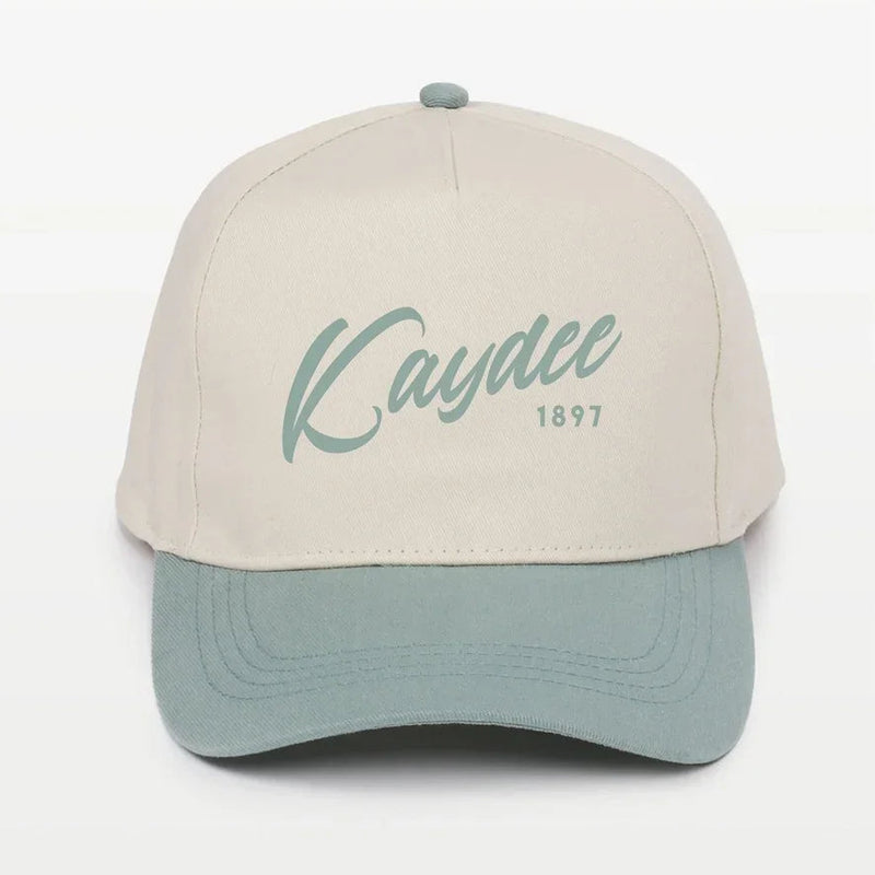 Kaydee Embroidered Two-Tone Baseball Cap | Hat- Script 1870