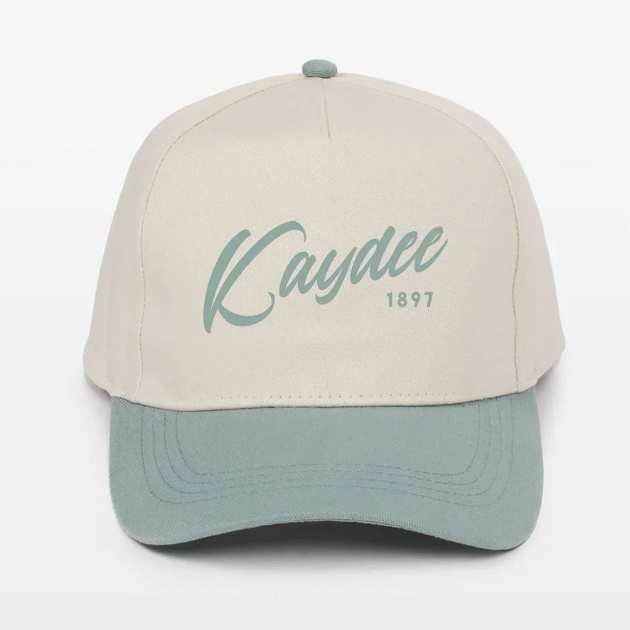 Kaydee Embroidered Two-Tone Baseball Cap | Hat- Script 1870