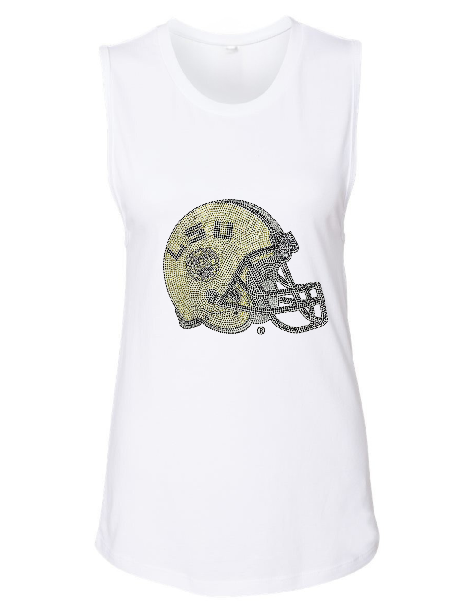 Louisiana State University Helmet White Tank Top
