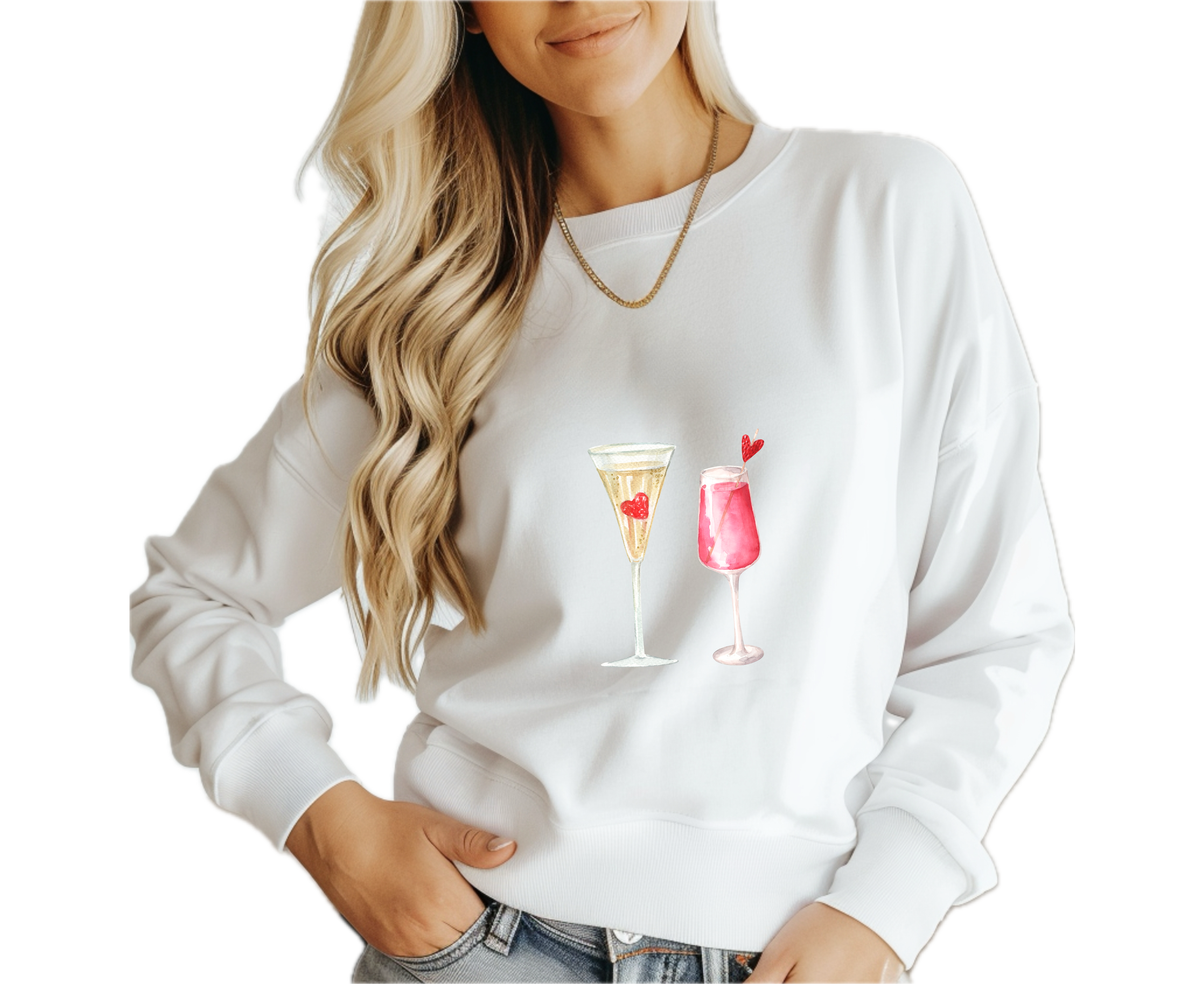 Customizable: Celebratory Drinks Crewneck Sweatshirt