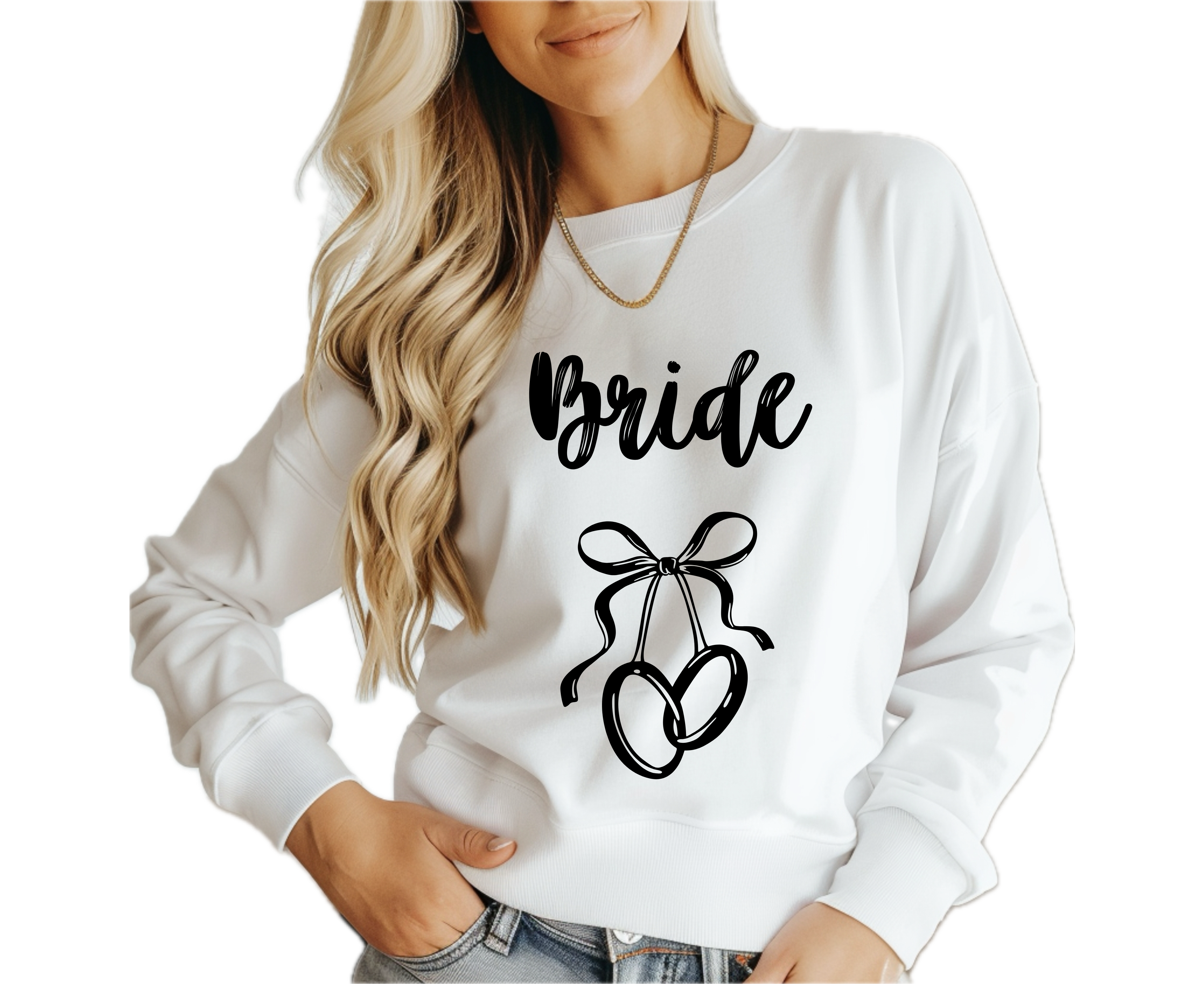 Customizable: Bride Interlocking Rings Crewneck