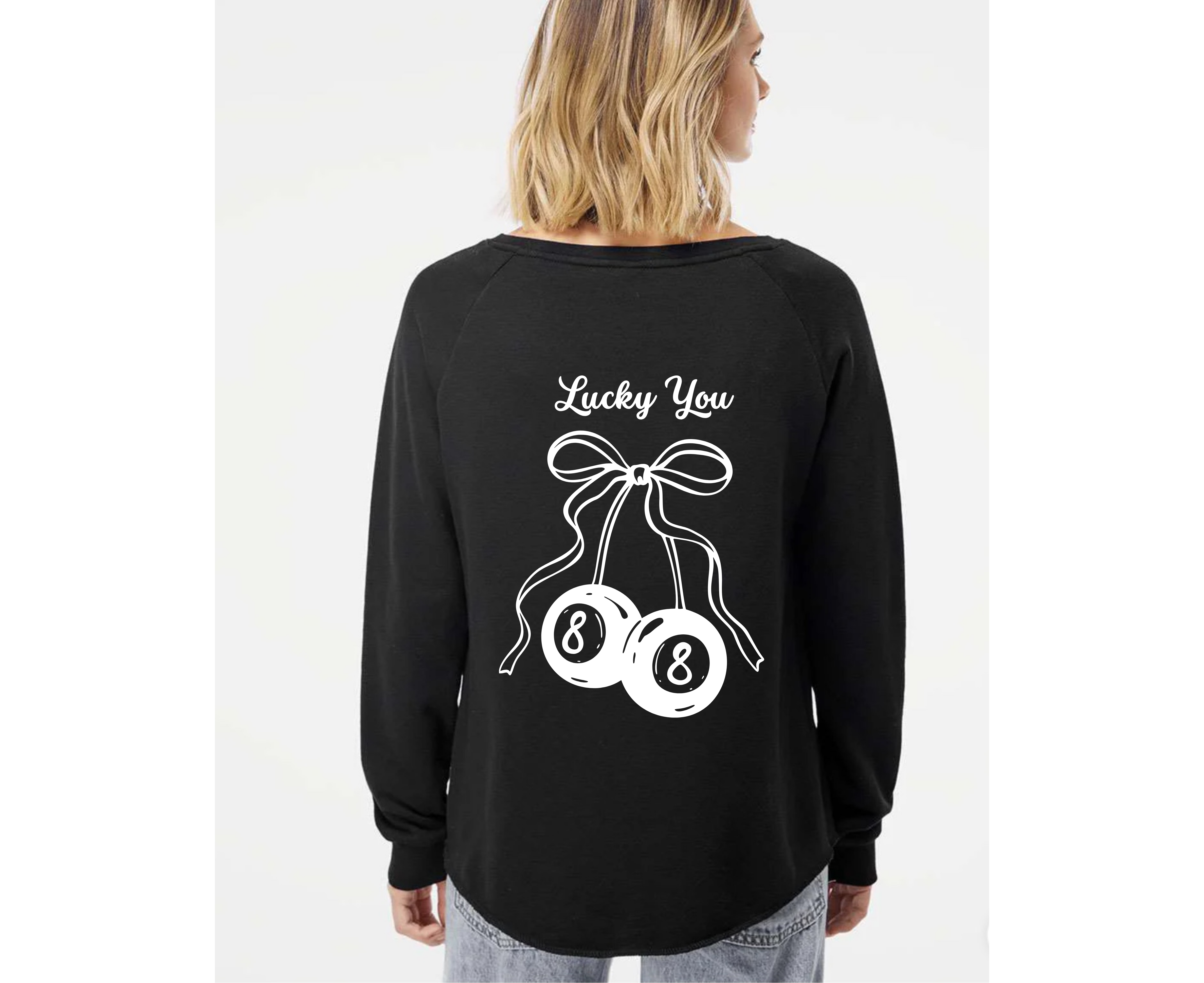 Customizable: Lucky 8 Cherry Coquette Sweatshirt