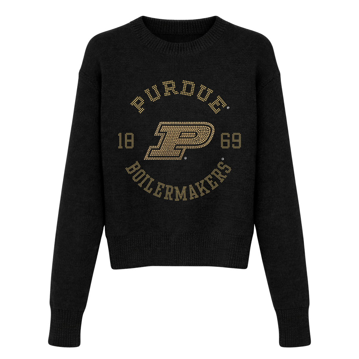 Purdue University Boilermakers EST Black Crewneck Sweater
