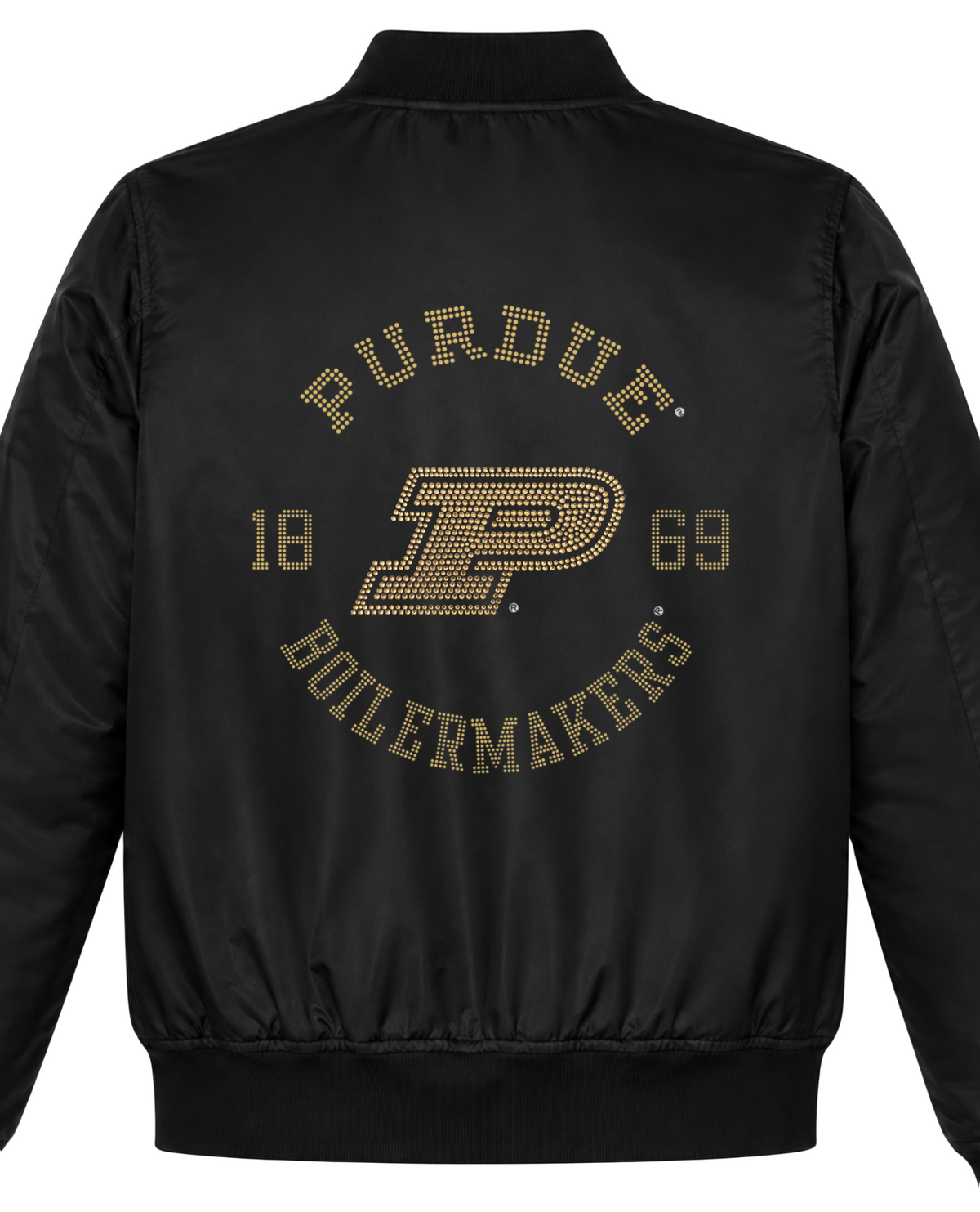 Purdue University Boilermakers EST Black Bomber Jacket