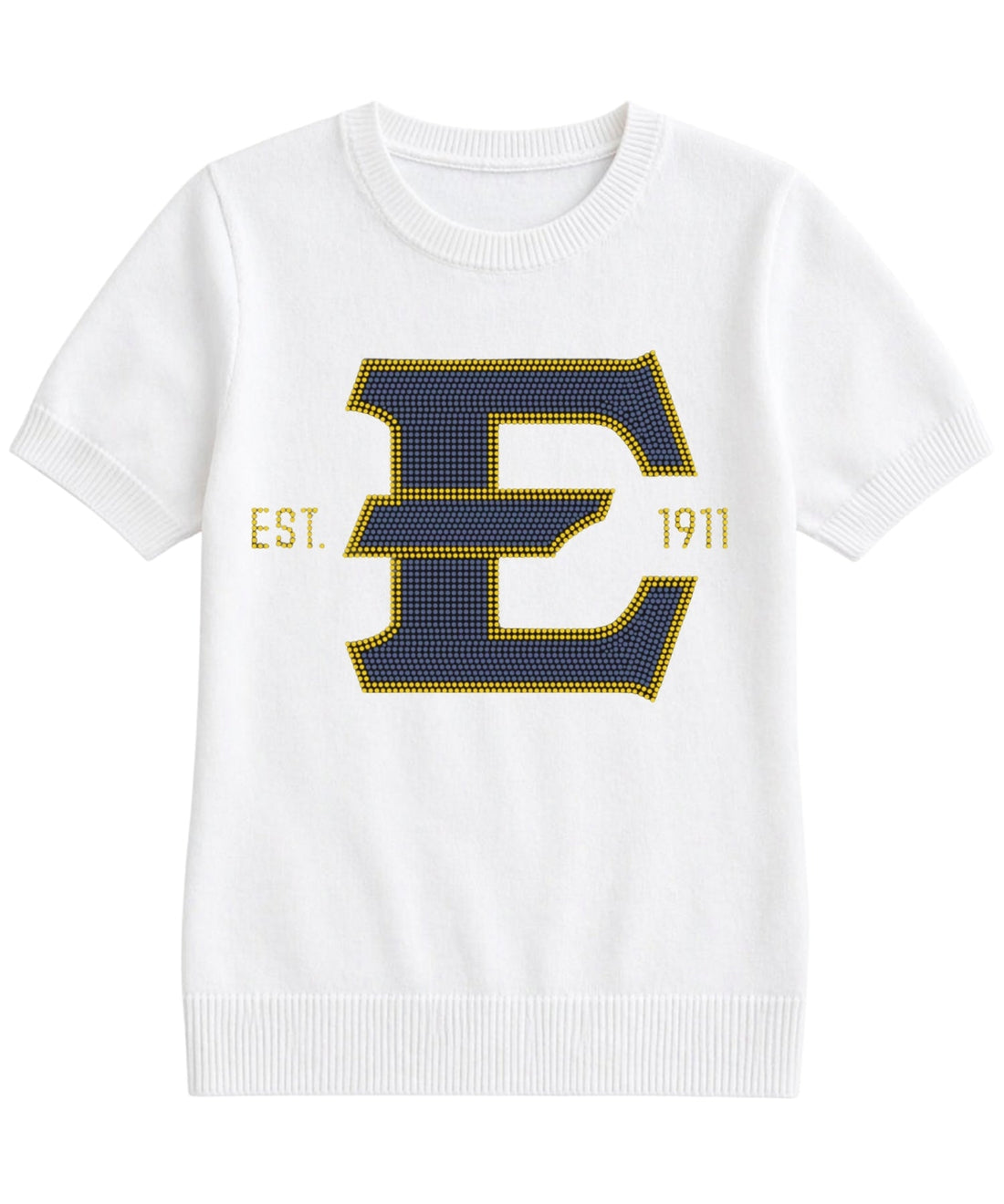 East Tennessee State EST. 1911 Ivory Short Sleeve Sweater