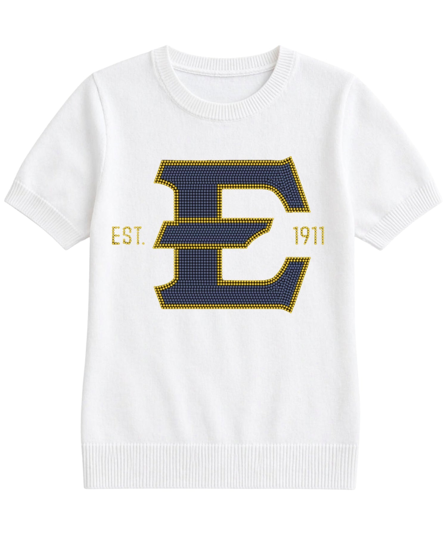 East Tennessee State EST. 1911 Ivory Short Sleeve Sweater