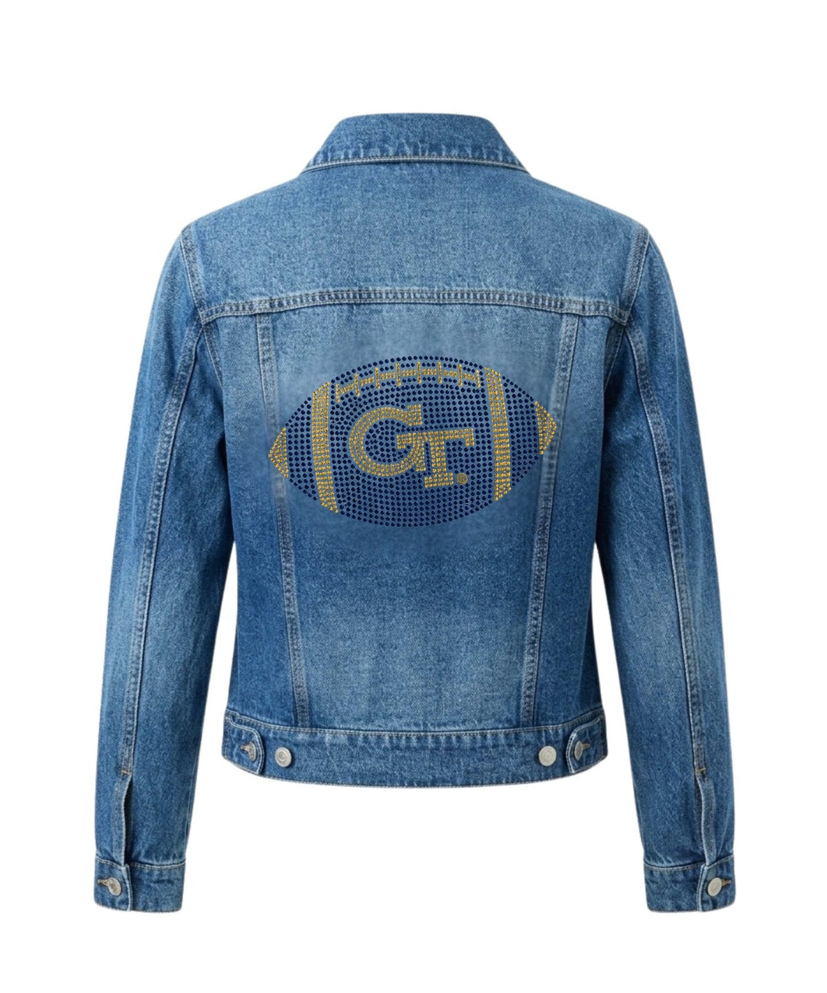 Georgia Tech Football Blue Denim Jacket