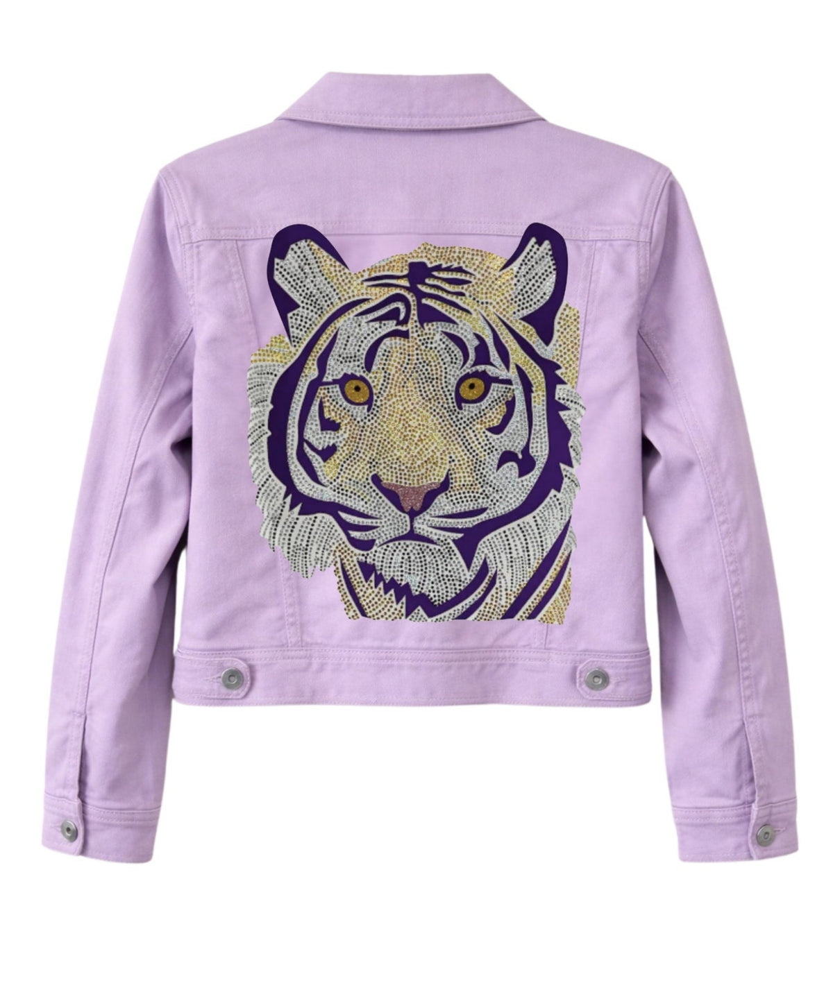 LSU Purple Tiger Lavender Denim Jacket