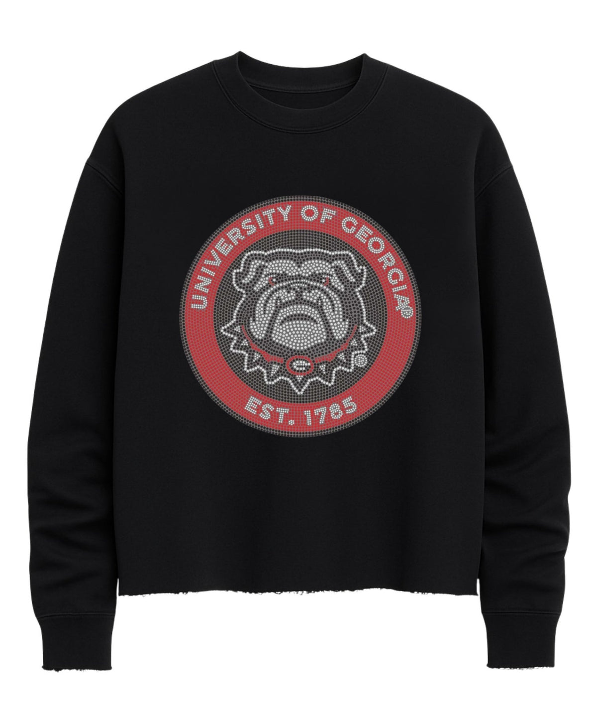 University of Georgia EST. 1785 Decal Black Crewneck Sweatshirt