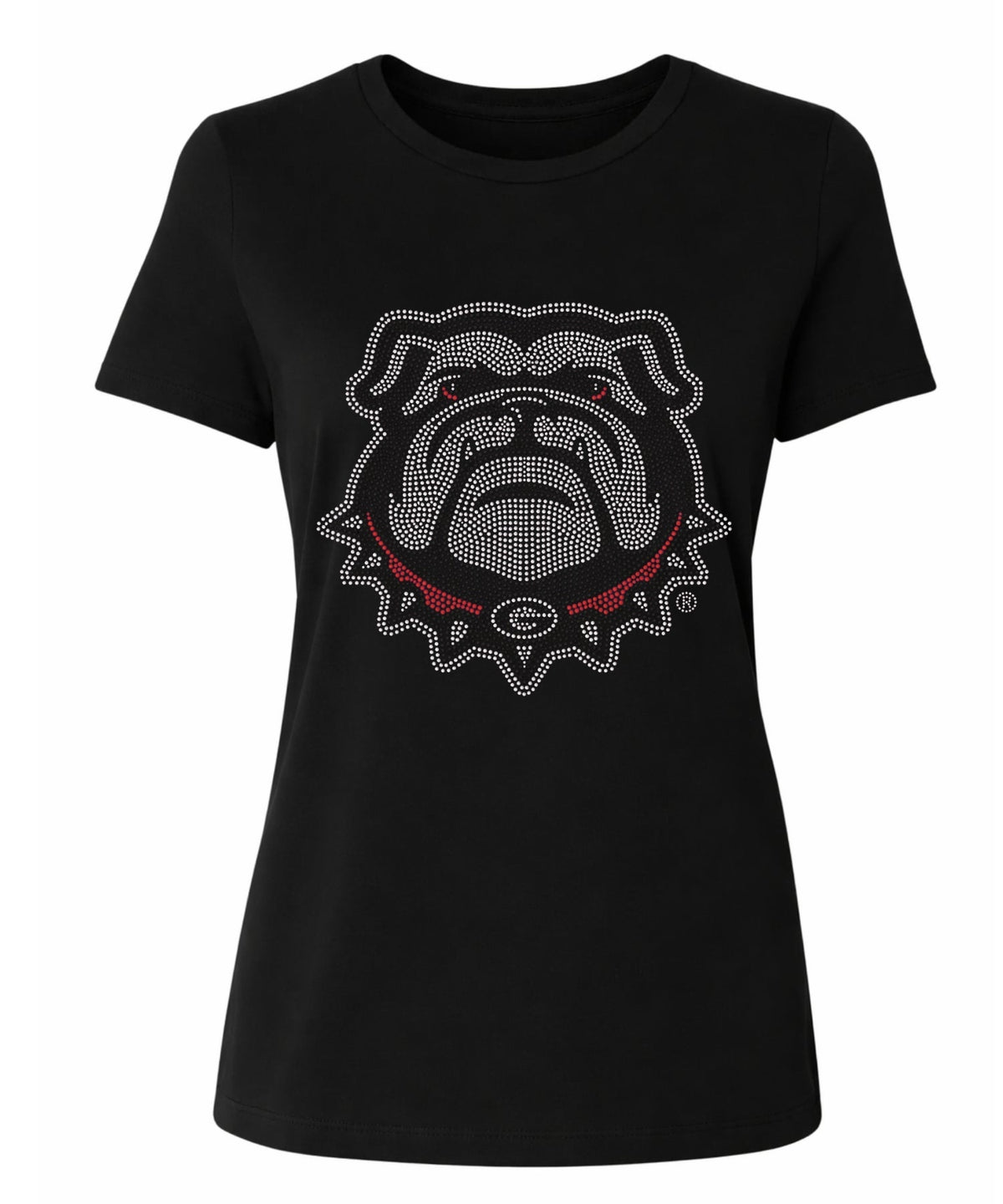 University of Georgia Bulldog Logo Black Crewneck T-Shirt