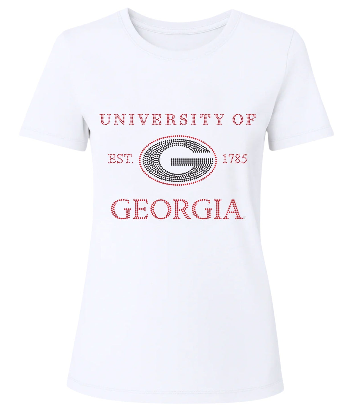University of Georgia EST 1785 White Crewneck T-Shirt
