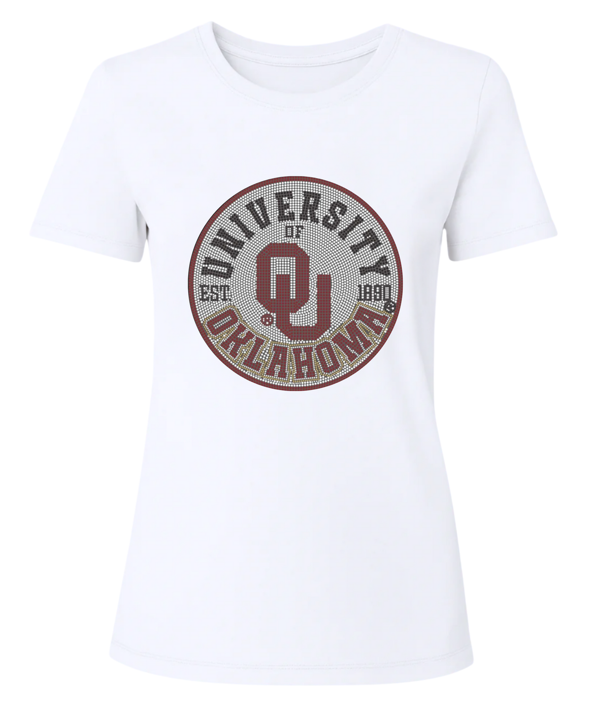 University of Oklahoma EST. 1890 Circle White Crewneck T-Shirt