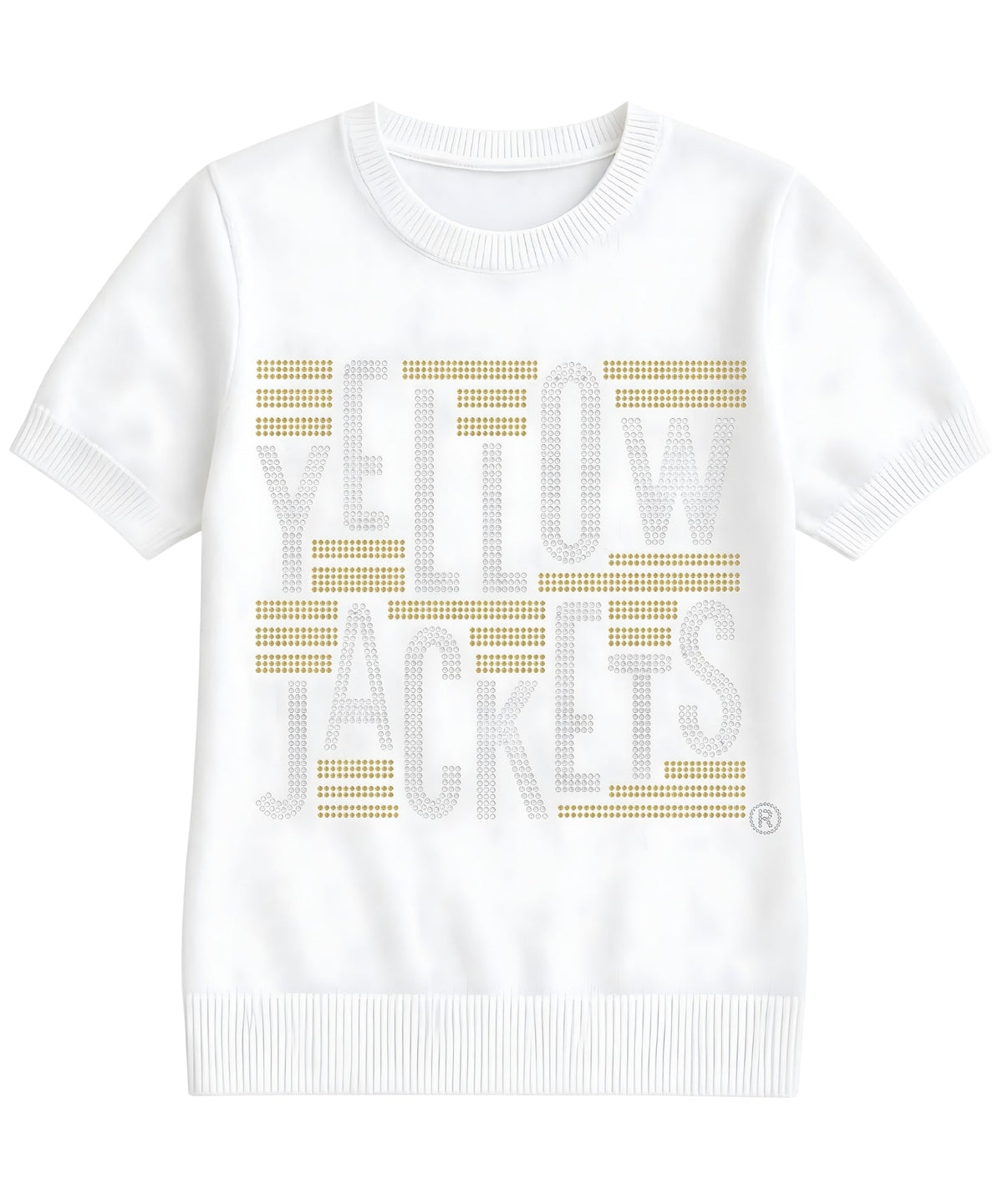 Georgia Tech Yellow Jackets Ivory Short Sleeve Sweater