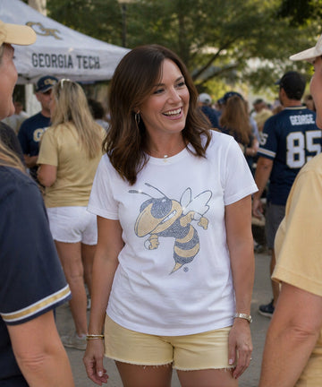 Georgia Tech Yellow Jackets White Short Sleeve T-Shirt