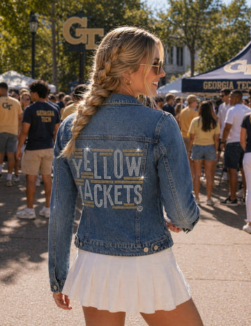 Georgia Tech Yellow Jackets Blue Denim Jacket