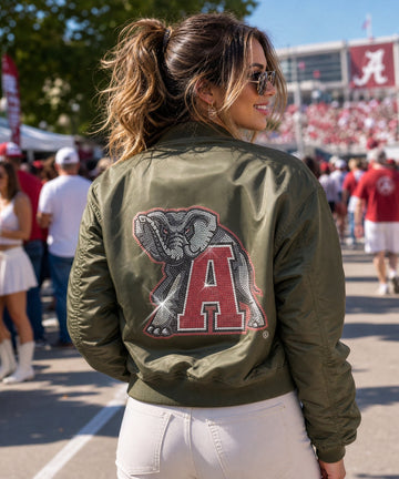 University of Alabama Big Al Block A Army Green Bomber