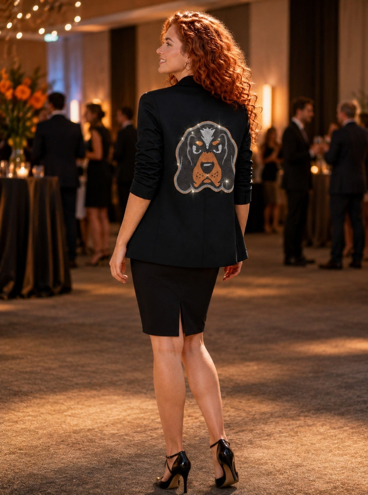 Tennessee Vols Smokey Black Ruched Blazer
