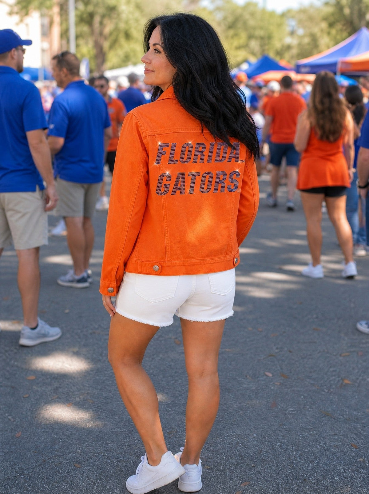 University of Florida Gators Script Orange Denim Jacket