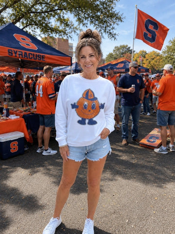 Syracuse University Otto Crewneck White Sweatshirt