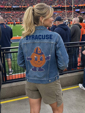 Syracuse University Otto Orange Blue Denim Jacket