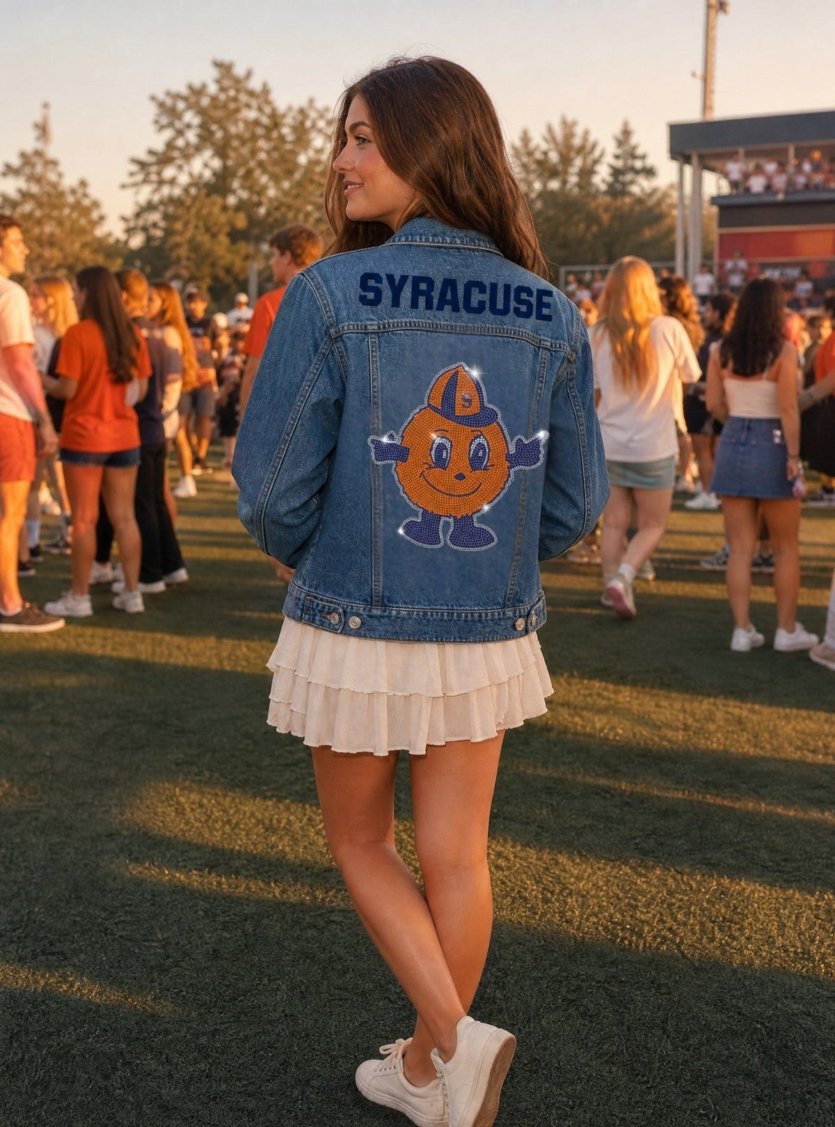 Syracuse University Otto Orange Blue Denim Jacket