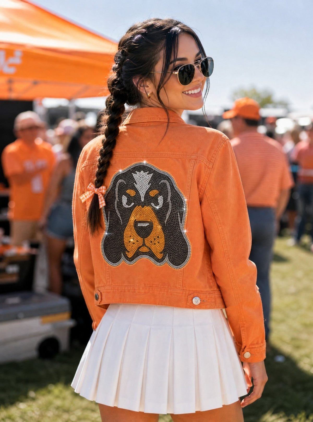 Tennessee Vols Smokey Orange Denim Jacket