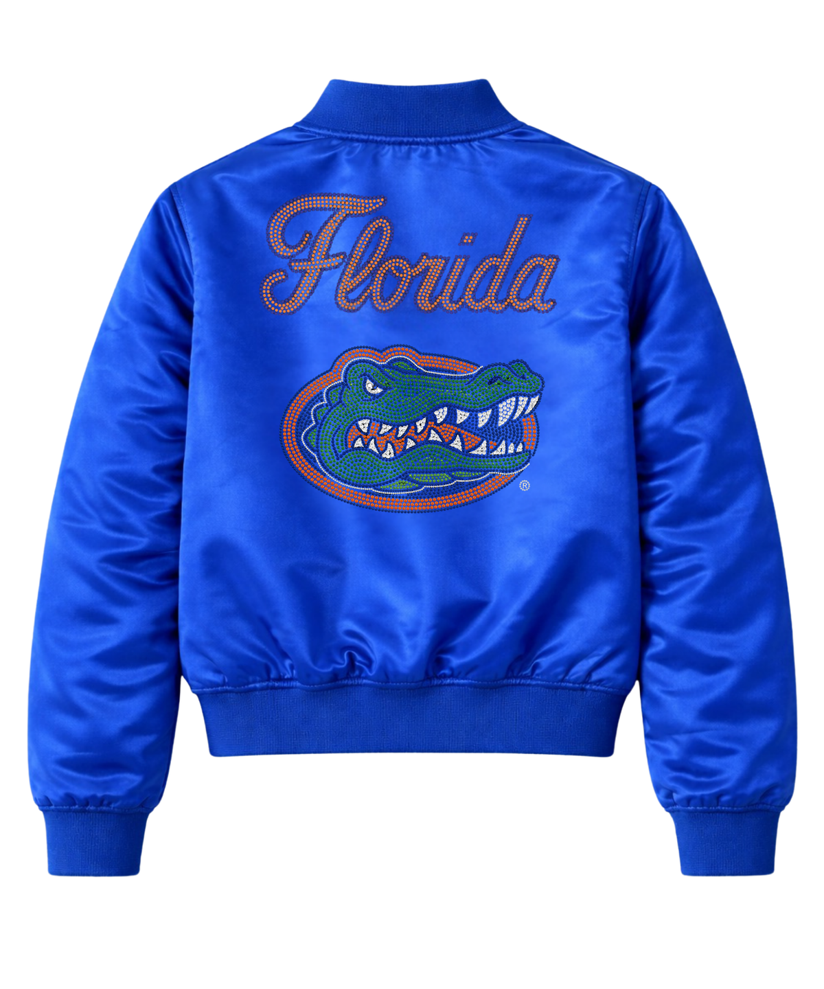 University of Florida Gator Head and Florida Script Royal Blue Bomber