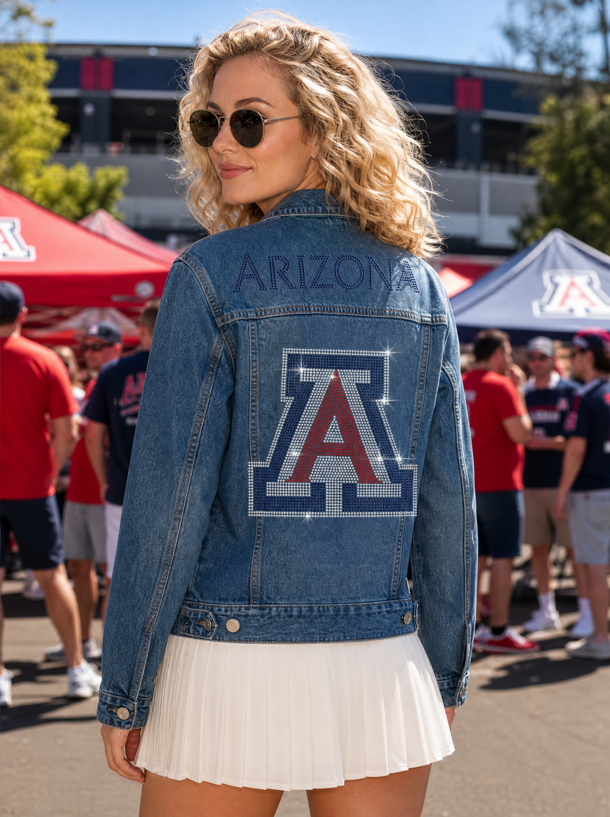 University of Arizona Block A Blue Denim Jacket