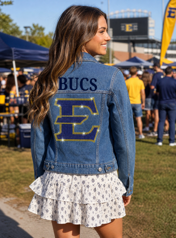 East Tennessee State Bucs E Blue Denim Jacket