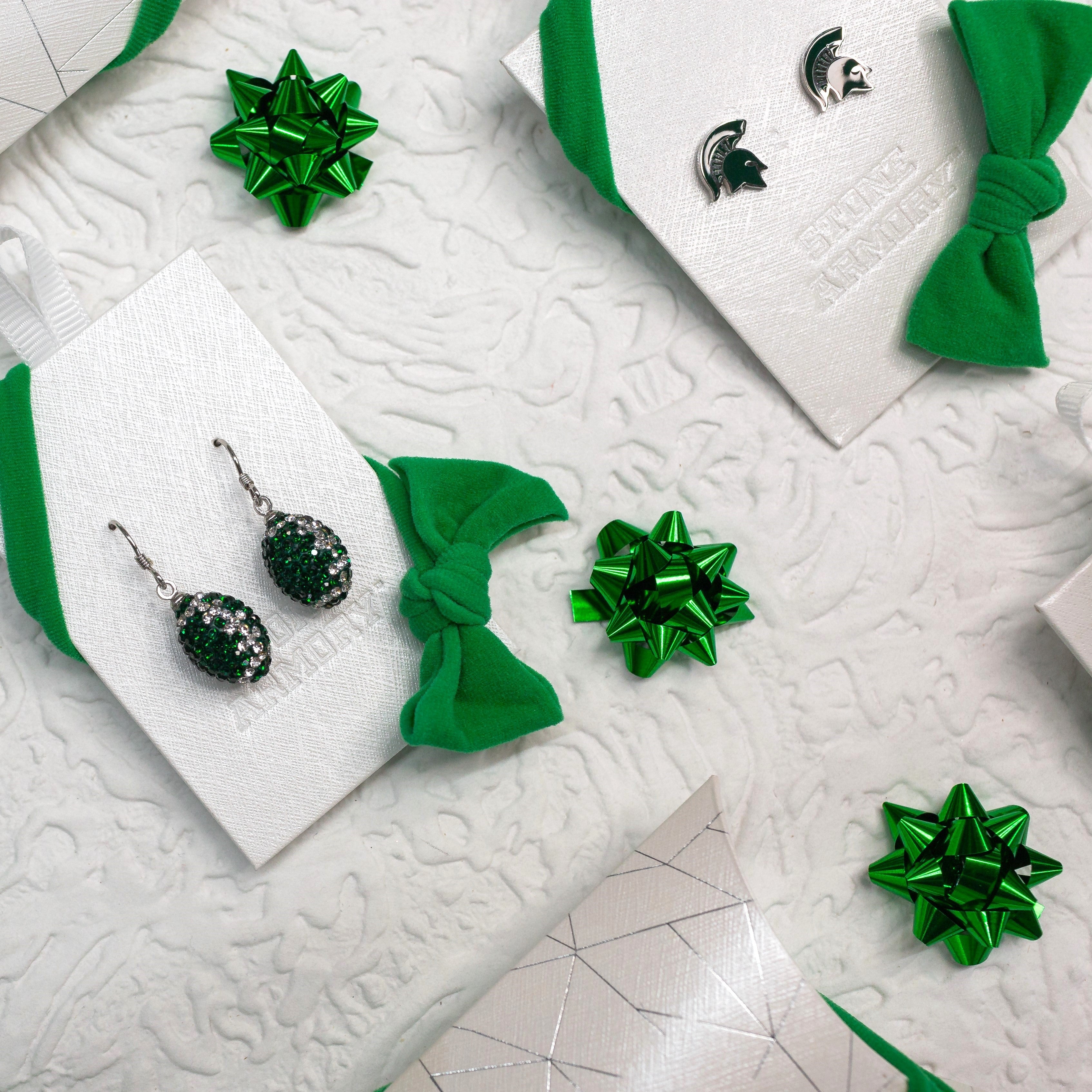 Michigan State Spartan Stud Earrings