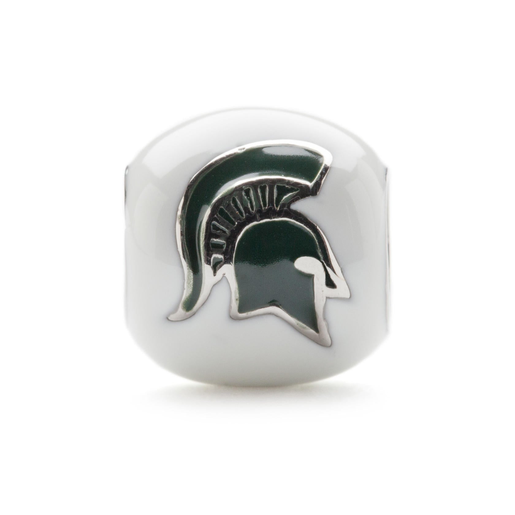 Michigan State Bead White
