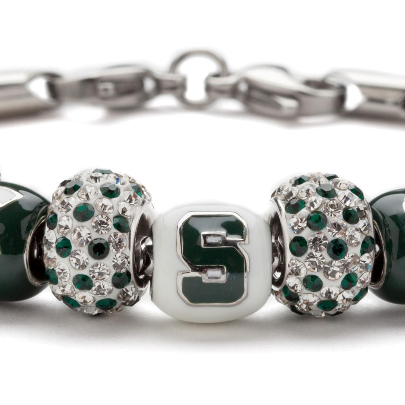 Michigan State Bead White
