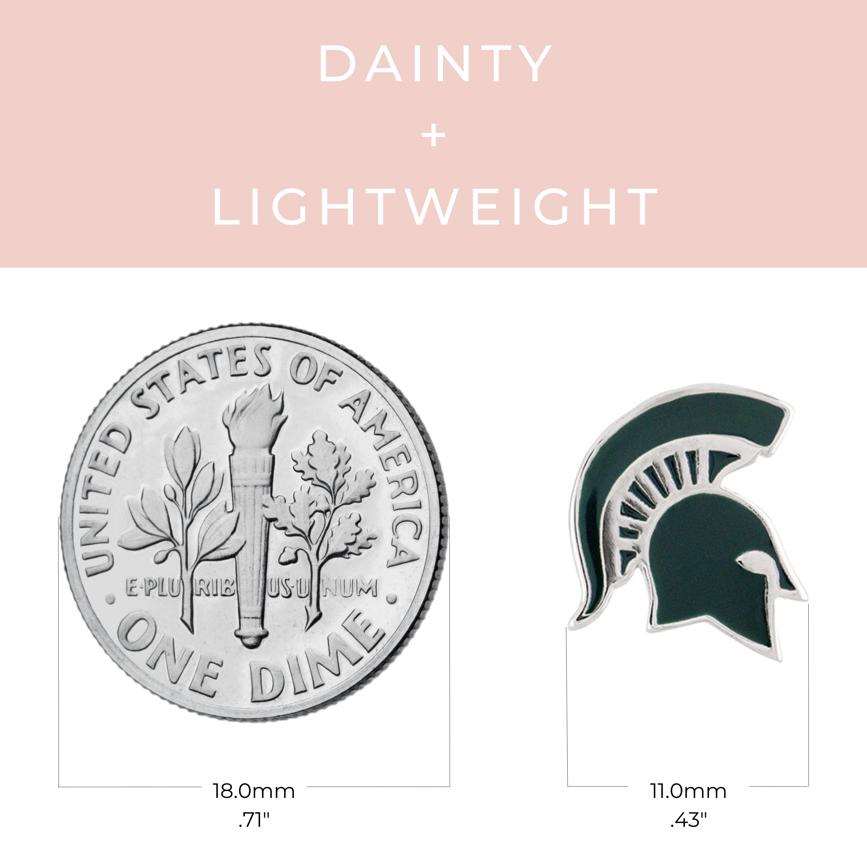 Michigan State Spartan Stud Earrings