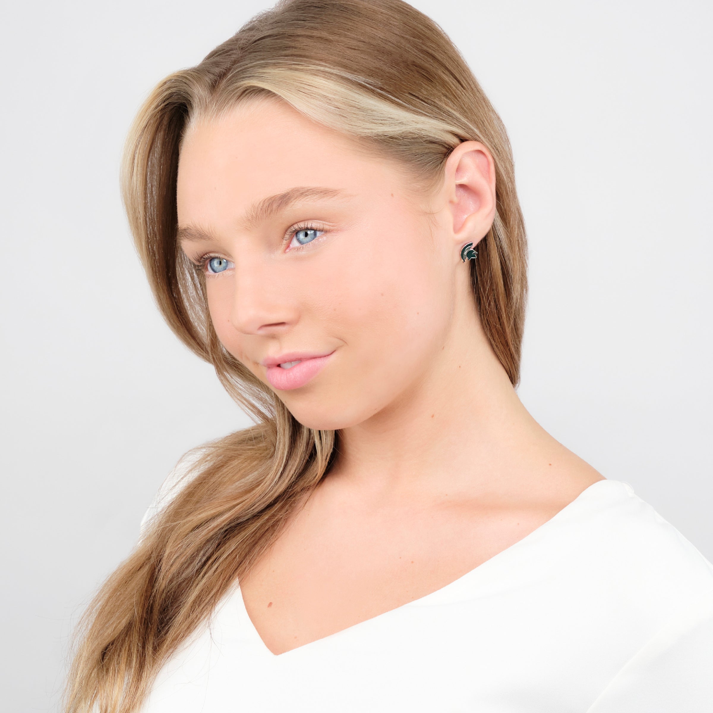 Michigan State Spartan Stud Earrings
