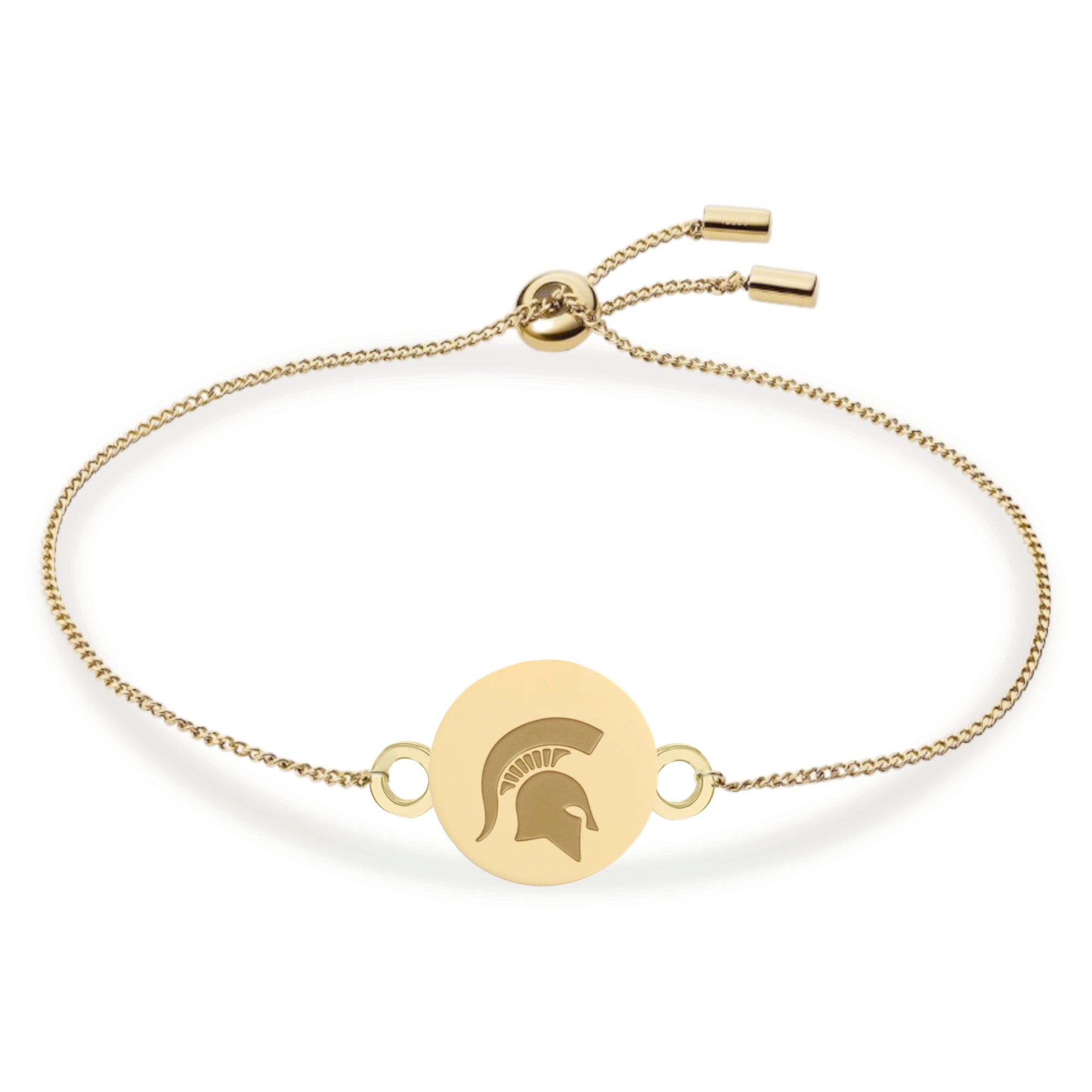Michigan State Bracelet Bolo 18K Gold Finish