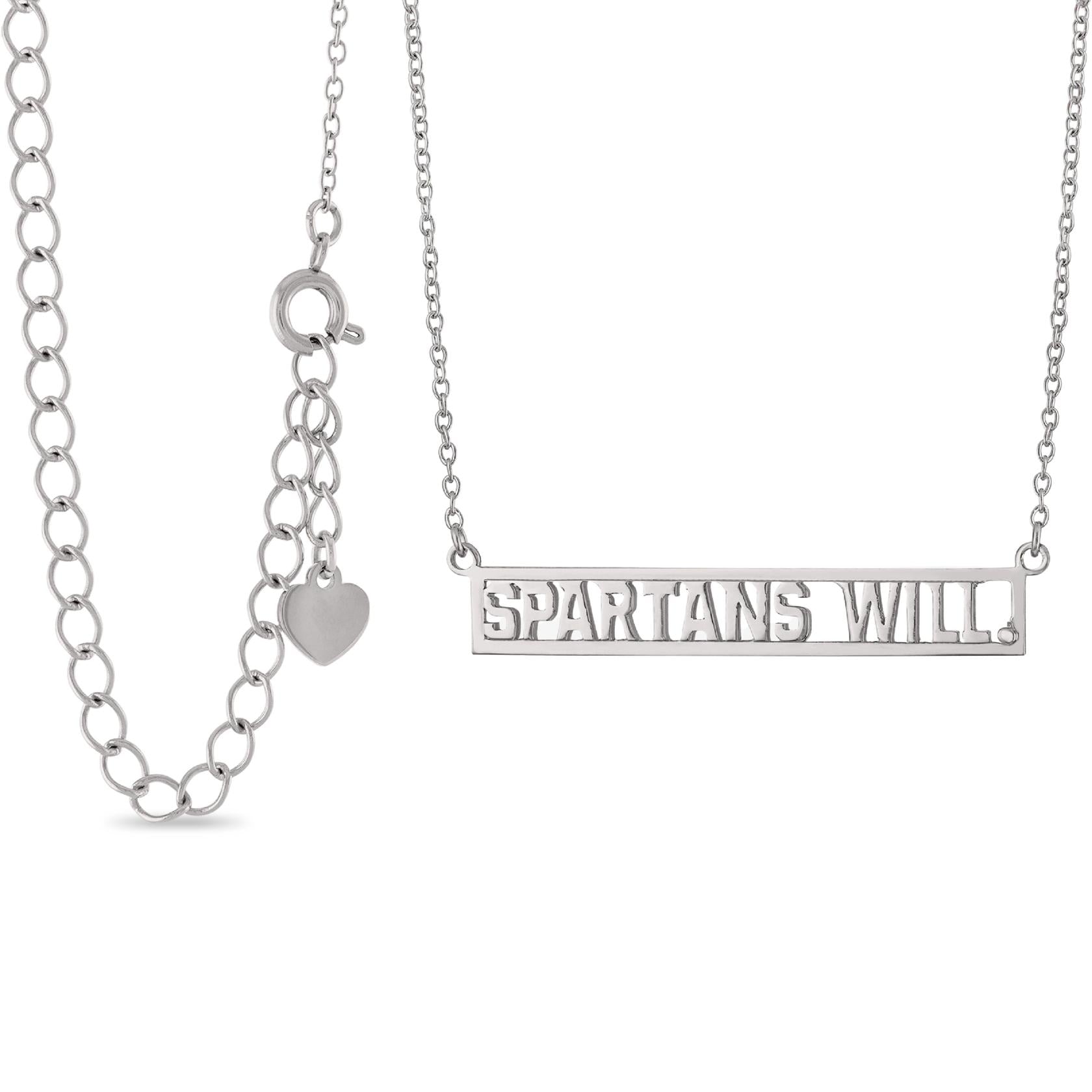 MSU Necklace 'Spartans Will.'