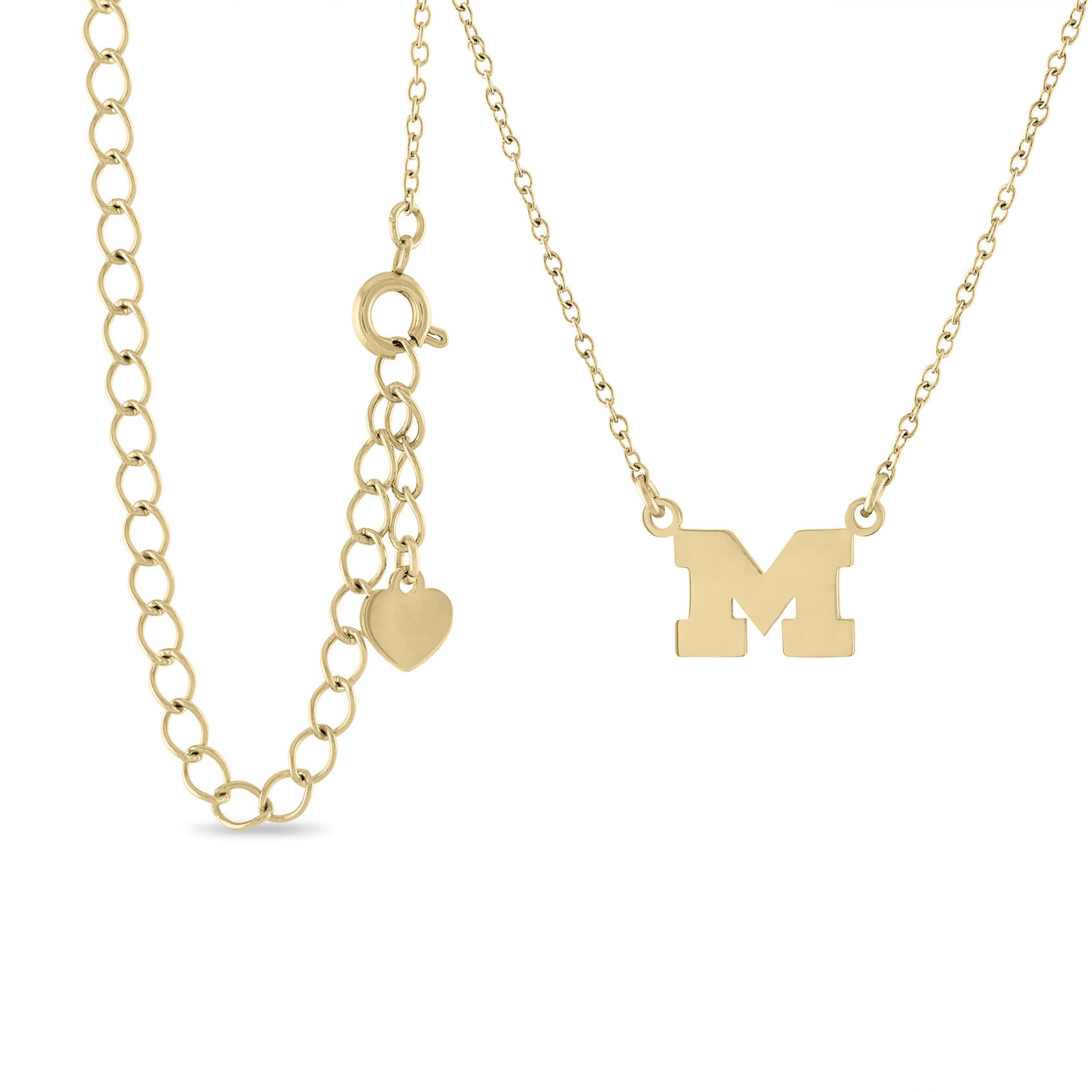 Michigan Wolverines Necklace Block M