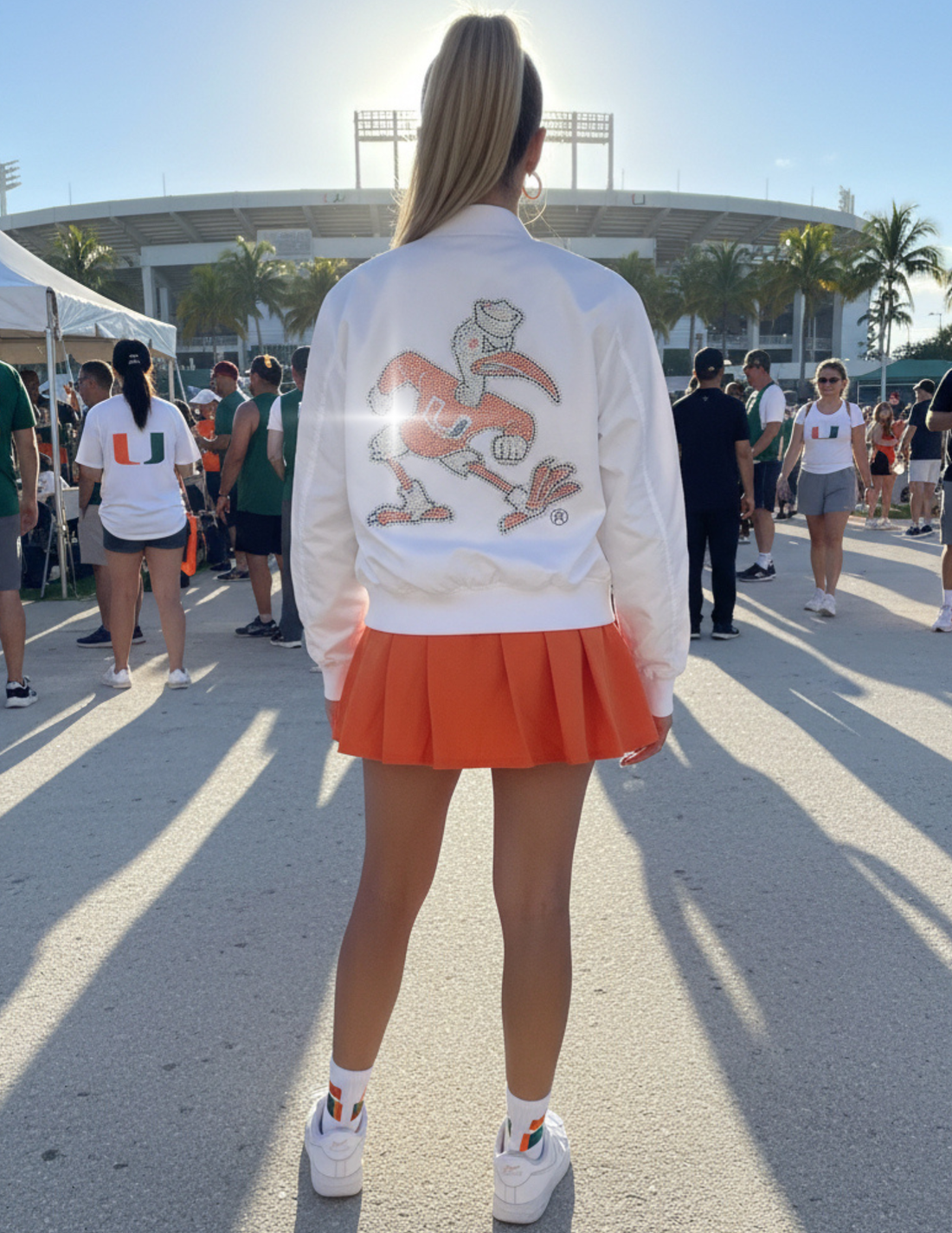 University of Miami Sebastian White Bomber